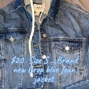 Cropper blue jean jacket